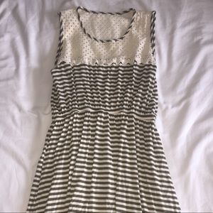 Cute Striped and Lacey Dress